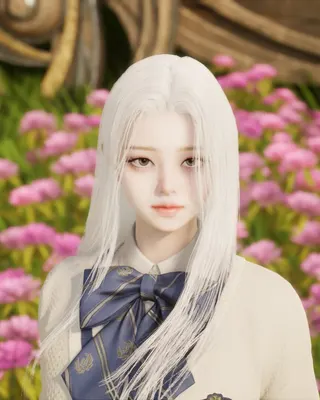  white hair female adult character