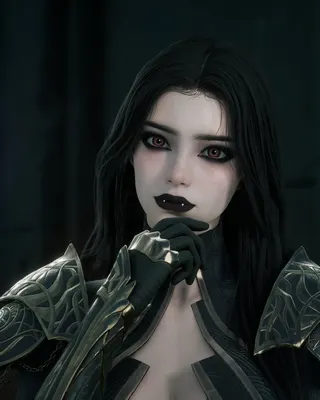 Gothic vampire with fangs. Goth. Sexy. Cute. 