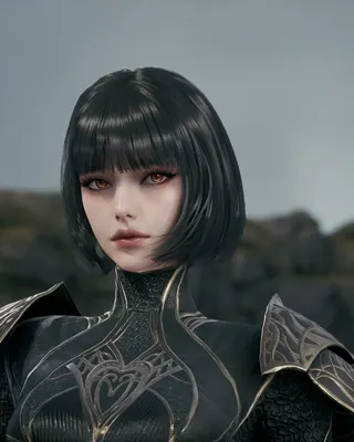 黒髪ぱっつん