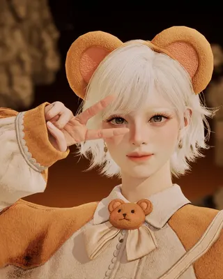 short white hair 