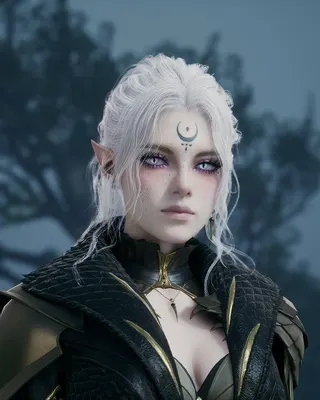 White hair elf