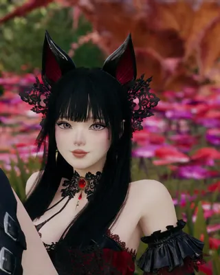 Crimson Noir: Gothic Lace Kitsune