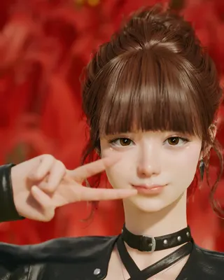 茶髪の子