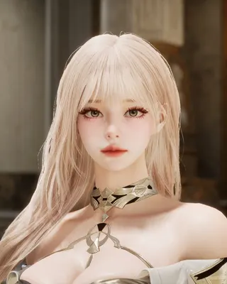 Cute Asian Korean Blonde Hair Beauty