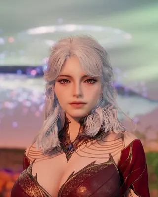 White Hair Amber Eyes