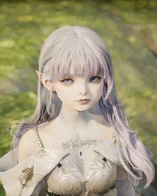 白銀ラベンダーのドールフェイス - Silver Lavender Doll Face